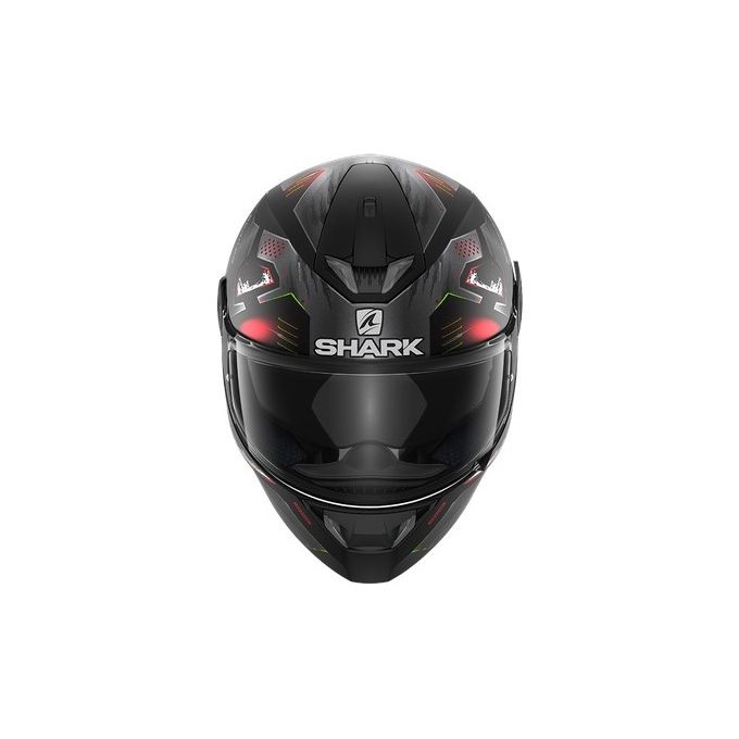 Shark Helmets Casco integrale a doppia visiera con LED integrati SKWAL 2.2 VENGER Mat    Nero Oapco-Antracite-Rosso taglia S