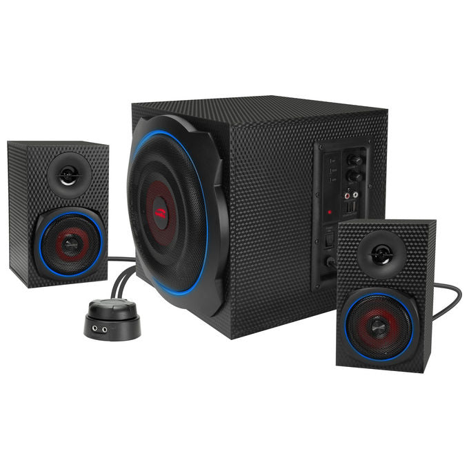 SpeedLink SL-830100-BK Sistema di Subwoofer 2.1 con Bluetooth Illuminazione RGB Potenza 60 W colore Nero