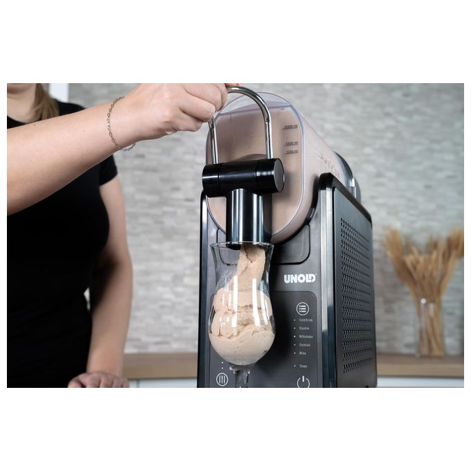 Unold SLUSH-EISMASCHINE STELLA 48949 Gelatiera compressore 190 W preparazione slushie milkshake sorbetto colore Nero