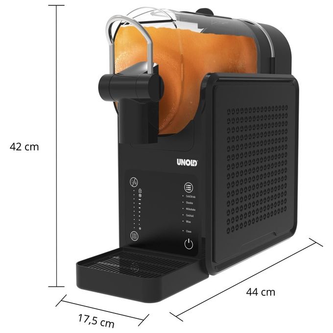 Unold SLUSH-EISMASCHINE STELLA 48949 Gelatiera compressore 190 W preparazione slushie milkshake sorbetto colore Nero