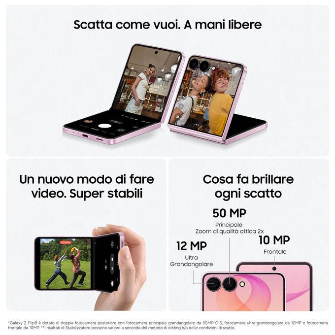 Samsung SM-F776BZKGEUE Galaxy Z Flip8 Smartphone 12GB RAM 256GB Grafite