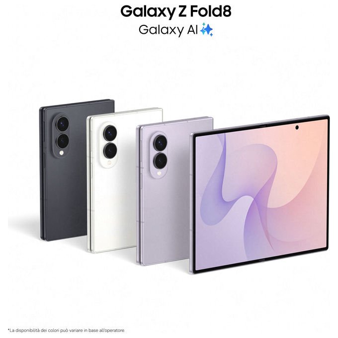 Samsung SM-F971BZWBEUE Galaxy Z Fold8 Smartphone 12GB RAM 256GB Storage Display 7.6'' 50MP Camera 4800 mAh Batteria colore Crema