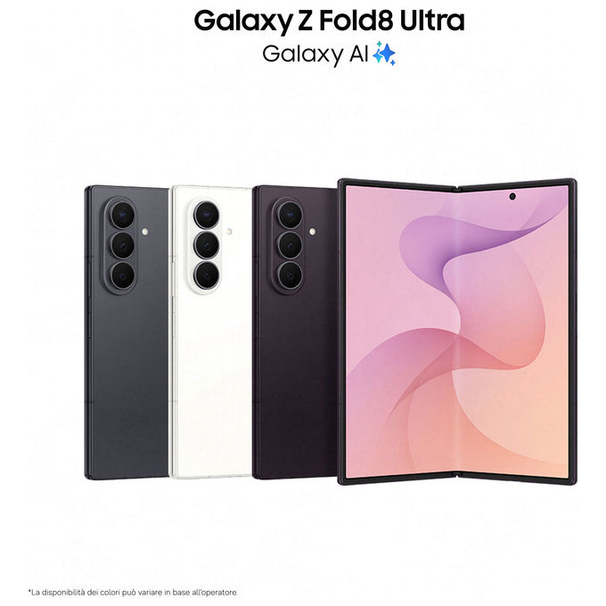 Samsung SM-F976BZVBEUE Galaxy Z Fold8 Ultra Smartphone 256 GB RAM 12 GB Fotocamera 200 MP 5G Dual SIM 5000 mAh colore Viola