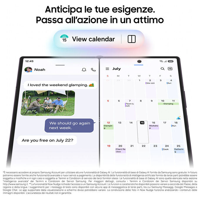 Samsung SM-F976BZVBEUE Galaxy Z Fold8 Ultra Smartphone 256 GB RAM 12 GB Fotocamera 200 MP 5G Dual SIM 5000 mAh colore Viola