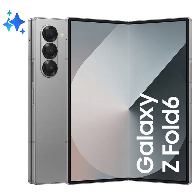 Samsung SM-F956BZSNEUE Galaxy Z Fold6 Smartphone 5G 12GB RAM 1TB Dynamic AMOLED 2X 7.6'' Snapdragon 8 Gen 3 Dual SIM colore Silver Shadow