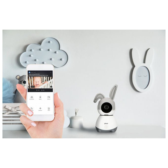 Alecto SMARTBABY10 Baby monitor con fotocamera Wi-Fi Full HD 1920x1080p con visione notturna comunicazione bidirezionale sensore temperatura umidita' colore Bianco