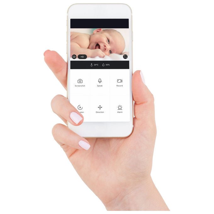 Alecto SMARTBABY10 Baby monitor con fotocamera Wi-Fi Full HD 1920x1080p con visione notturna comunicazione bidirezionale sensore temperatura umidita' colore Bianco