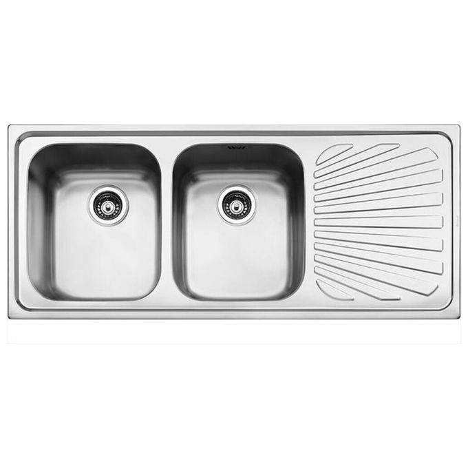 Smeg Lavello 116x50cm 2 Vasche Gocciolatoio Sx