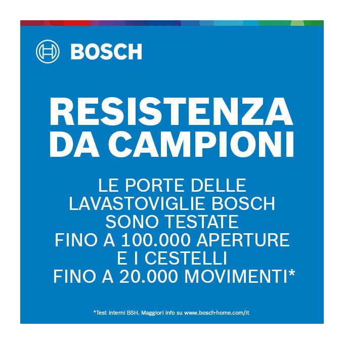 Bosch SMI2HTS06E Serie 2 Lavastoviglie da Incasso 13 coperti Classe C 46 dB Wi-Fi AquaStop (81.5x60x55 cm) colore Acciaio Spazzolato