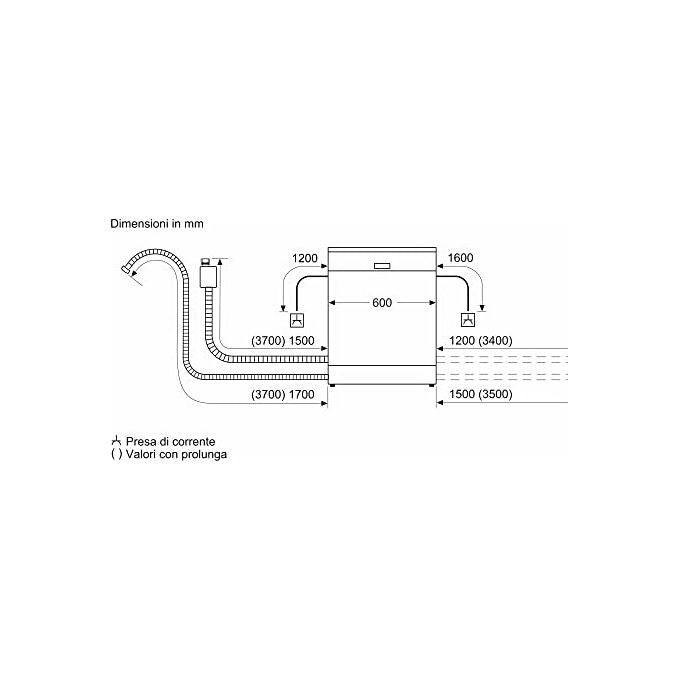 Bosch Serie 2 SMS2HTW02E Lavastoviglie a libera installazione con top removibile 13 coperti Classe D Rumorosita' 46 dB 5 programmi Home Connect 60 cm Bianco