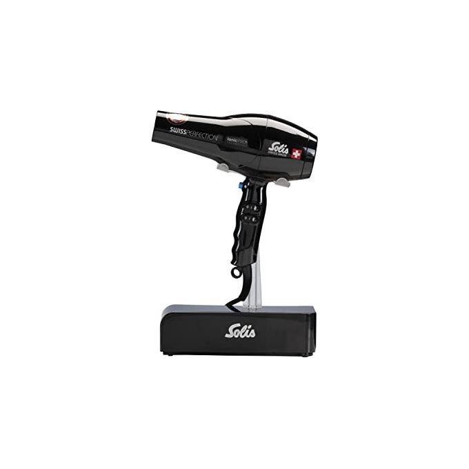 Solis Swiss Perfection 360 Ionic Pro Asciugacapelli Professionale Nero