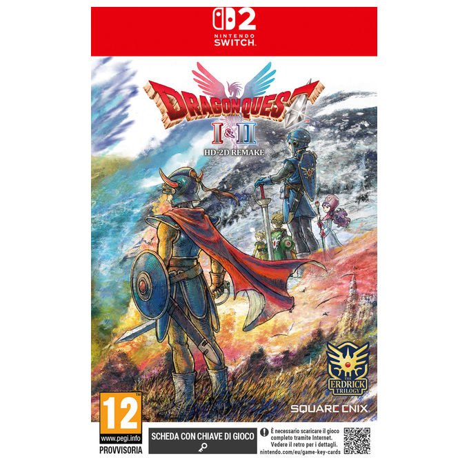 Square Enix SQXE06981 Dragon Quest I and II HD-2D Remake RPG Preordine 30-10-2025 Piattaforma Nintendo Switch 2 Lingue ITA Inglese Giapponese Cinese semplificato colore Nero