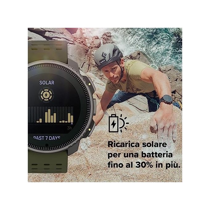 SUUNTO SS050860000 Vertical Orologio Sportivo GPS 5 Sistemi Satellitari Ricarica Solare Monitoraggio Salute 24-7 colore Titanio
