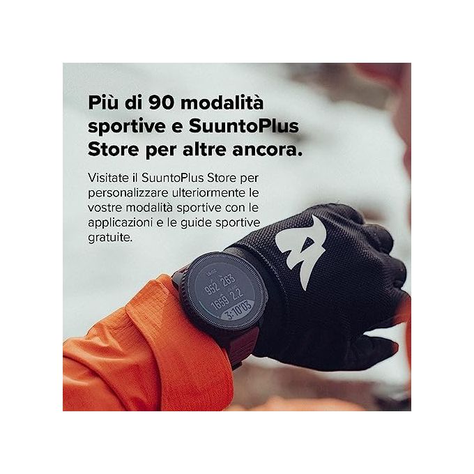 Suunto SS050862000 Vertical Smartwatch Sportivo GPS 49mm 1.4'' 280x280 Zaffiro 100m Cardio Altimetro Barometro 60 giorni colore Nero