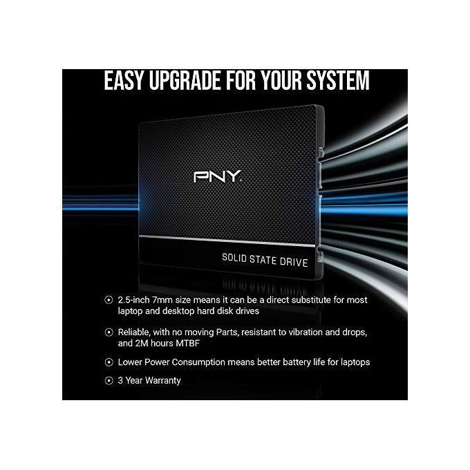 PNY CS900 Unita' a stato solido (SSD) SATA III 2.5 pollici 2TB Velocita' di Lettura fino a 550MB-s