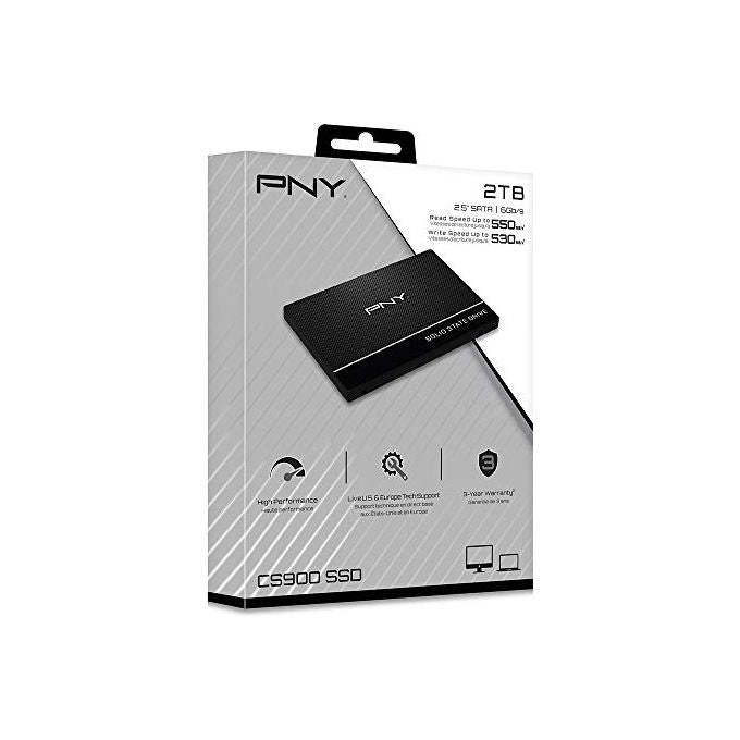 PNY CS900 Unita' a stato solido (SSD) SATA III 2.5 pollici 2TB Velocita' di Lettura fino a 550MB-s