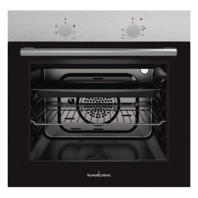 Schaub Lorenz SSFE6X5 Forno Elettrico da Incasso Capacita' 56 Litri Calsse energetica A 5 Programmi 59,5 cm Inox-Nero