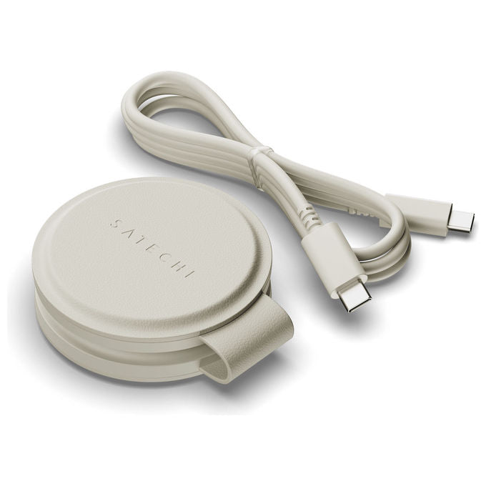 Satechi ST-QTG21W OntheGo 2-in-1 Wireless Charger con Ricarica Rapida 15 W Compatibile con MagSafe e 2 Dispositivi Bianco colore Bianco