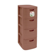 Stefanplast Cassettiera Domus 4 SLIM mocha mousse 30x40x80h