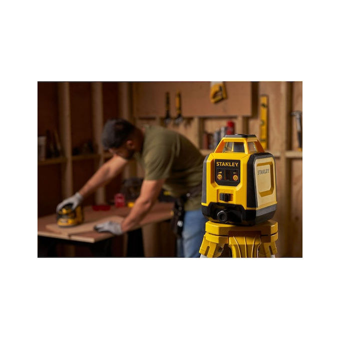Stanley STHT77616-0 FATMAX Livella lineare laser 2 raggi portata 30 m precisione 2 mm-m autolivellante 3° colore Giallo