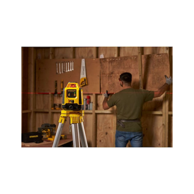 Stanley STHT77616-0 FATMAX Livella lineare laser 2 raggi portata 30 m precisione 2 mm-m autolivellante 3° colore Giallo