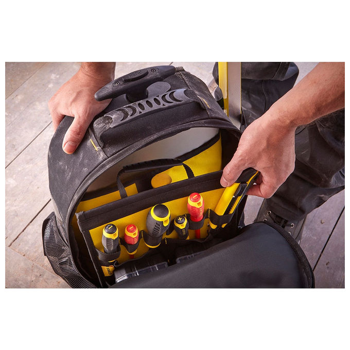 Stanley STST83307-1 Cassetta per Attrezzi con Tasche con Cerniera e Tracolla colore Nero Giallo