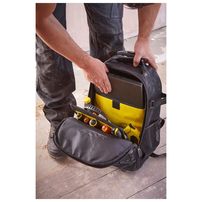 Stanley STST83307-1 Cassetta per Attrezzi con Tasche con Cerniera e Tracolla colore Nero Giallo