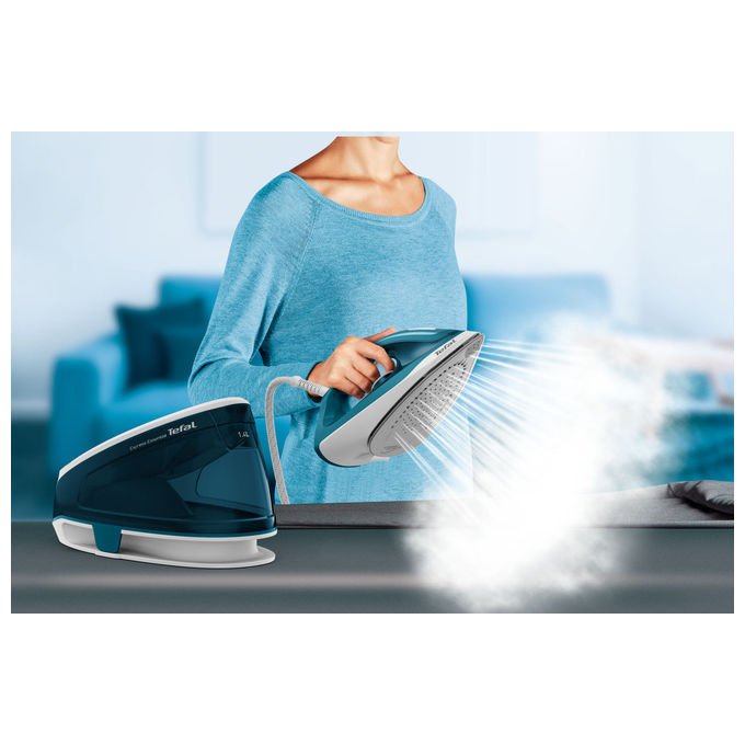 Tefal SV6115E0 Express Essential Ferro da stiro a caldaia 2200 W 1 4 L 110 g min 5 bar con vapore verticale e modalita' ECO colore Grigio Bianco