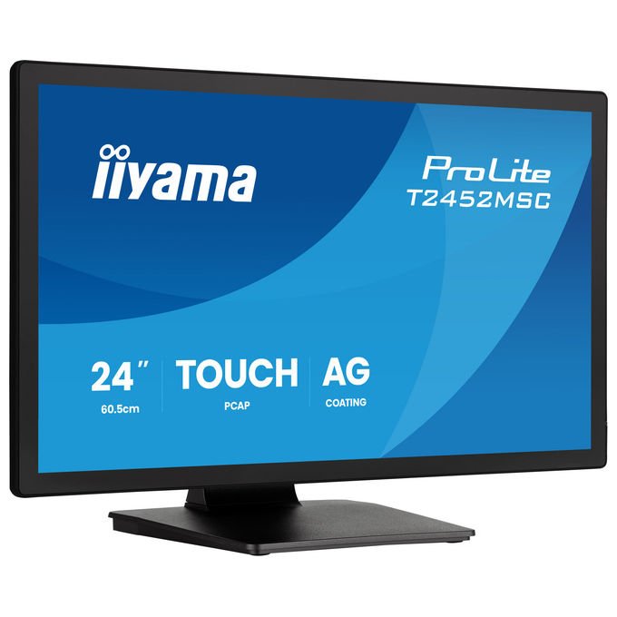Iiyama T2452MSC-B2AG ProLite Monitor 24'' Full HD IPS Touchscreen 1920x1080 120 Hz Altoparlanti Integrati Hub USB 3.2 Gen 1 colore Nero
