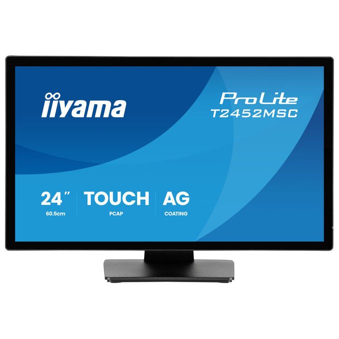 Iiyama T2452MSC-B2AG ProLite Monitor 24'' Full HD IPS Touchscreen 1920x1080 120 Hz Altoparlanti Integrati Hub USB 3.2 Gen 1 colore Nero
