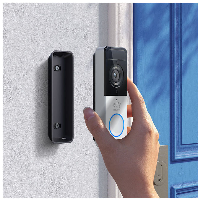 Eufy  Security, kit videocitofono, risoluzione 1080p, batteria per 120 giorni, zero costi mensili, rilevamento di persone, audio bidirezionale, citofono wireless