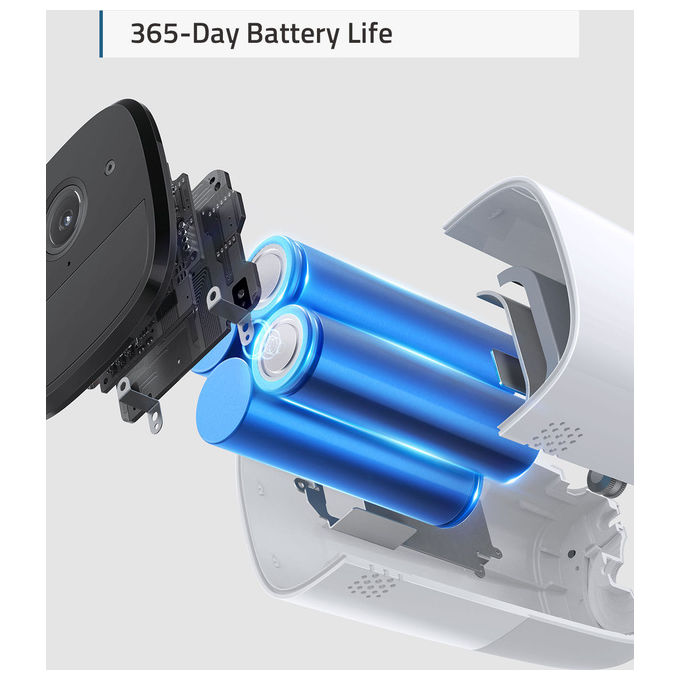 Eufy eufyCam 2 Pro Telecamera di Sicurezza IP Interno e Esterno Capocorda 2048x1080 Pixel Parete