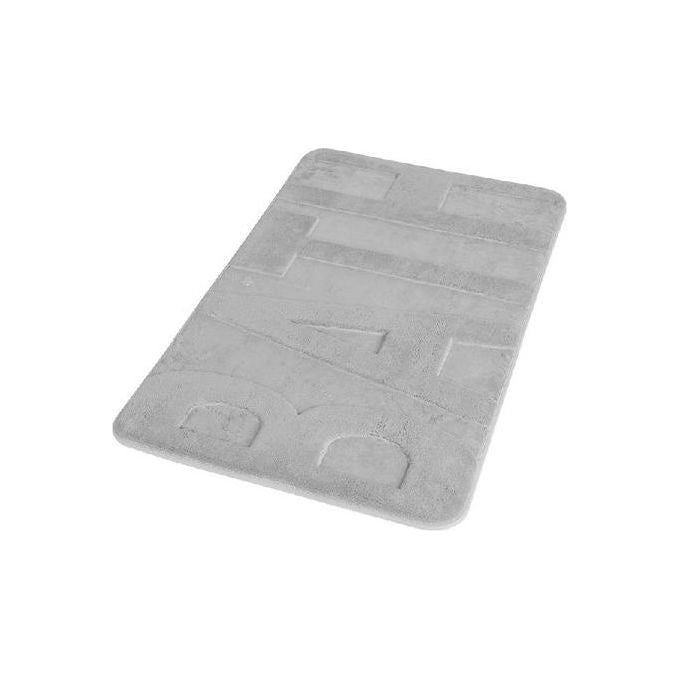 Idro Bric Tappeto per il Bagno Memory 40x75cm in Tessuto Polyestere Bath Grigio Aquasanit