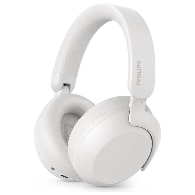 Philips TAH6000WT-00 Cuffie Over-ear con Cancellazione Attiva del Rumore Bluetooth 6.0 80 ore di autonomia colore Bianco