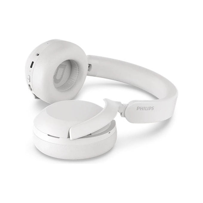 Philips TAH6000WT-00 Cuffie Over-ear con Cancellazione Attiva del Rumore Bluetooth 6.0 80 ore di autonomia colore Bianco