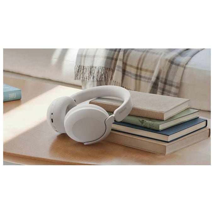Philips TAH6000WT-00 Cuffie Over-ear con Cancellazione Attiva del Rumore Bluetooth 6.0 80 ore di autonomia colore Bianco