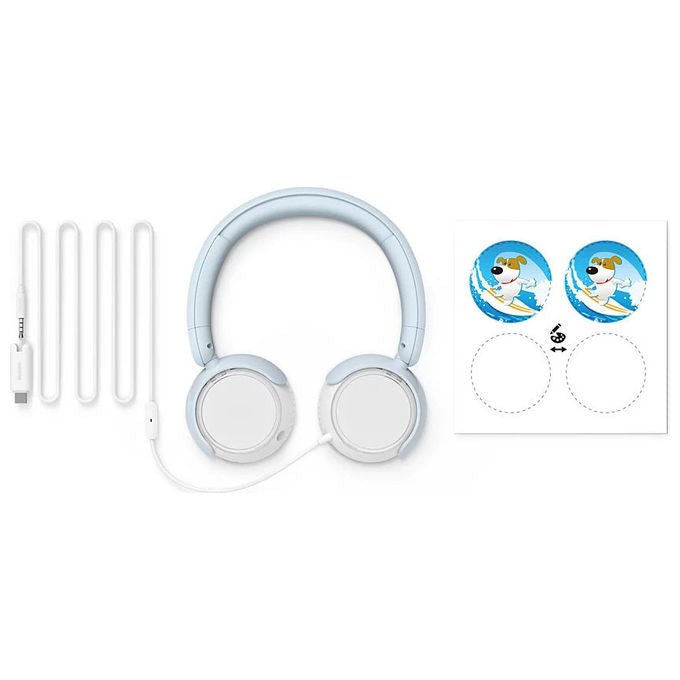 Philips TAK2000BL-00 Cuffie On-Ear per Bambini Cablate Jack 3,5 mm Volume Limitato 85 dB Microfono colore Blu