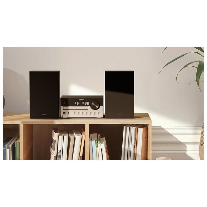 Philips TAM4205M2-12 Microsistema audio per la casa 80 W Bluetooth 5.4 Lettore CD USB Radio FM colore Nero Argento