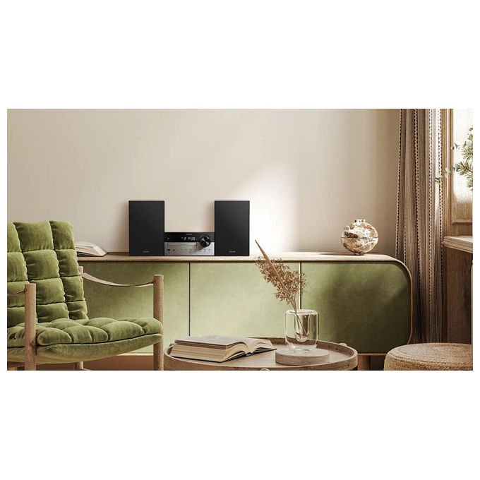Philips TAM4205M2-12 Microsistema audio per la casa 80 W Bluetooth 5.4 Lettore CD USB Radio FM colore Nero Argento