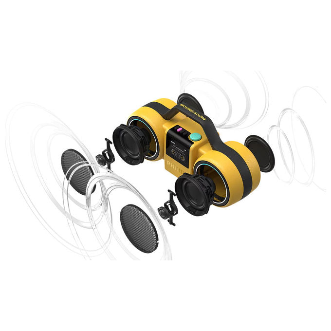 Philips TAMS60 The Roller Boombox Altoparlante Bluetooth 120 W max IP67 24 ore batteria colore Giallo