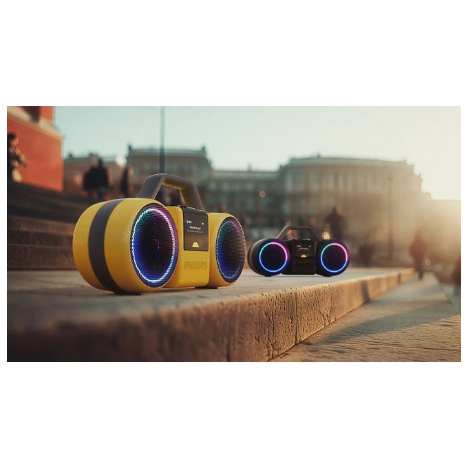 Philips TAMS60 The Roller Boombox Altoparlante Bluetooth 120 W max IP67 24 ore batteria colore Giallo