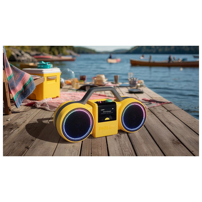 Philips TAMS60 The Roller Boombox Altoparlante Bluetooth 120 W max IP67 24 ore batteria colore Giallo