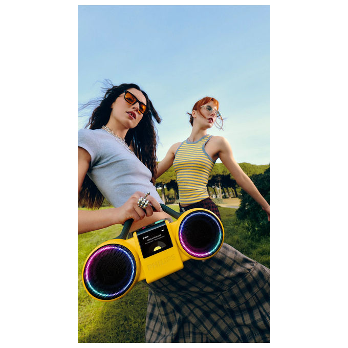 Philips TAMS60 The Roller Boombox Altoparlante Bluetooth 120 W max IP67 24 ore batteria colore Giallo