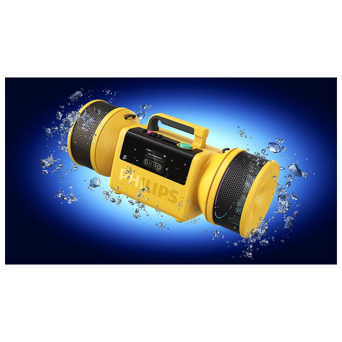 Philips TAMS80Y00 The Tube Altoparlante Portatile 280 W Batteria 24 Ore Bluetooth 6.0 USB-C IP67 colore Giallo