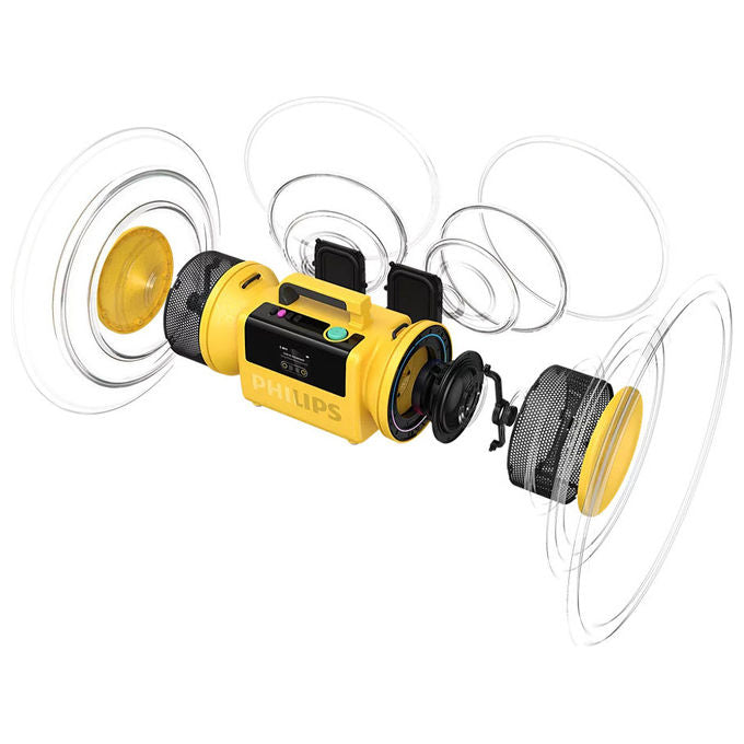 Philips TAMS80Y00 The Tube Altoparlante Portatile 280 W Batteria 24 Ore Bluetooth 6.0 USB-C IP67 colore Giallo