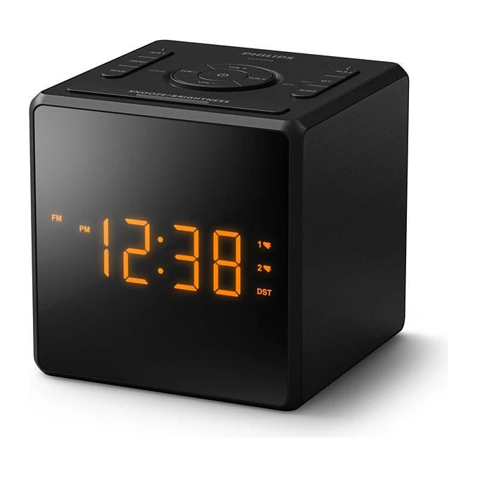 Philips TAR4500-10 Sveglia digitale con Radio FM Display LED Porta USB-C colore Nero