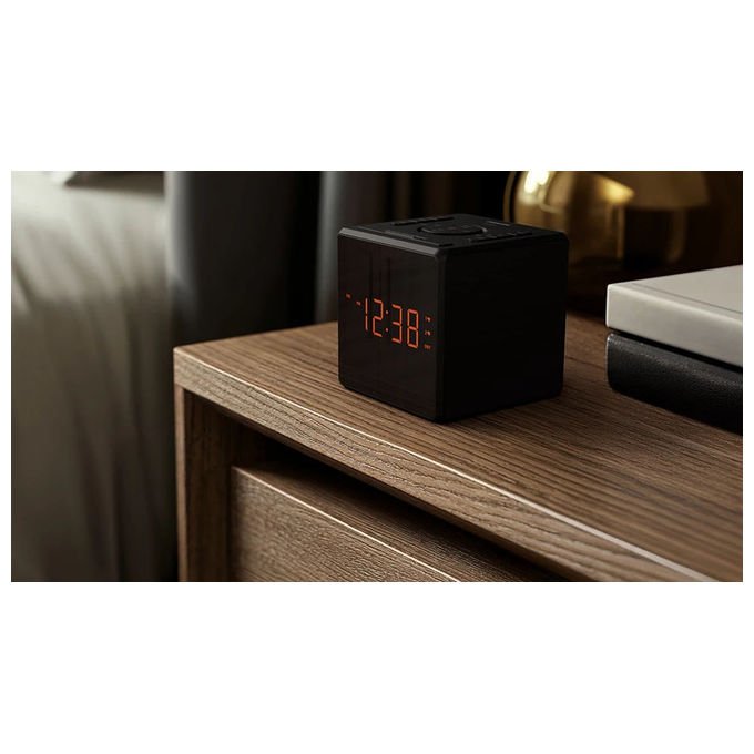 Philips TAR4500-10 Sveglia digitale con Radio FM Display LED Porta USB-C colore Nero