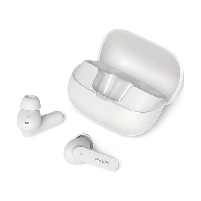Philips TAT3000WT-00 Auricolari Bluetooth Cancellazione Rumore Attiva Fino a 48 Ore di Riproduzione colore Bianco
