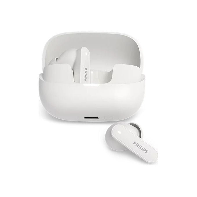 Philips TAT3000WT-00 Auricolari Bluetooth Cancellazione Rumore Attiva Fino a 48 Ore di Riproduzione colore Bianco