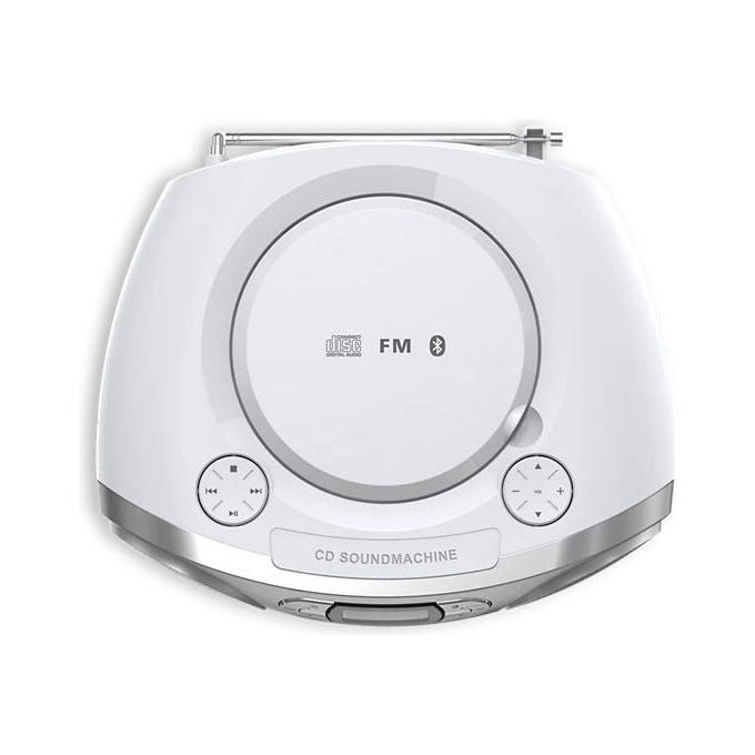Philips TAZ2000S-10 lettore CD portatile con Bluetooth 6.0 riproduzione CD CD-R CD-RW altoparlanti incorporati 2 da 6,35 cm potenza 3 W colore Argento